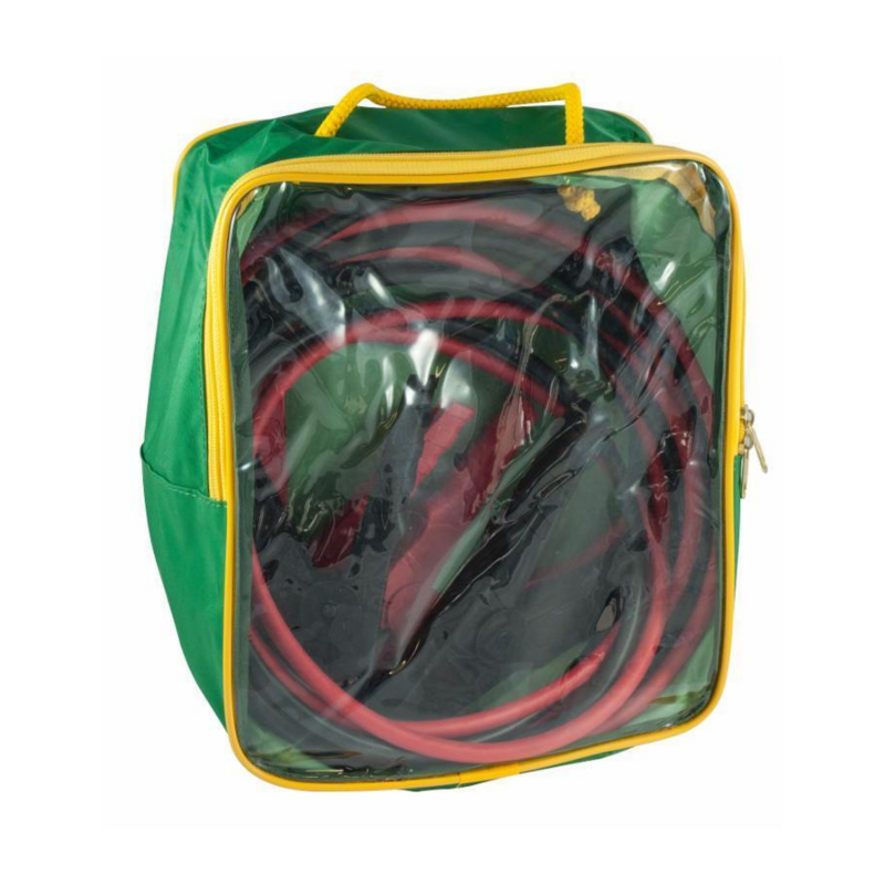 Cavo d’avviamento batteria in rame con pinze 400 A, sezione 35 mm², lunghezza 3500 mm, in valigetta