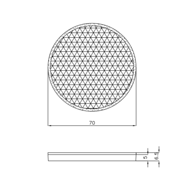 Catarifrangente bianco Ø 60 mm adesivo