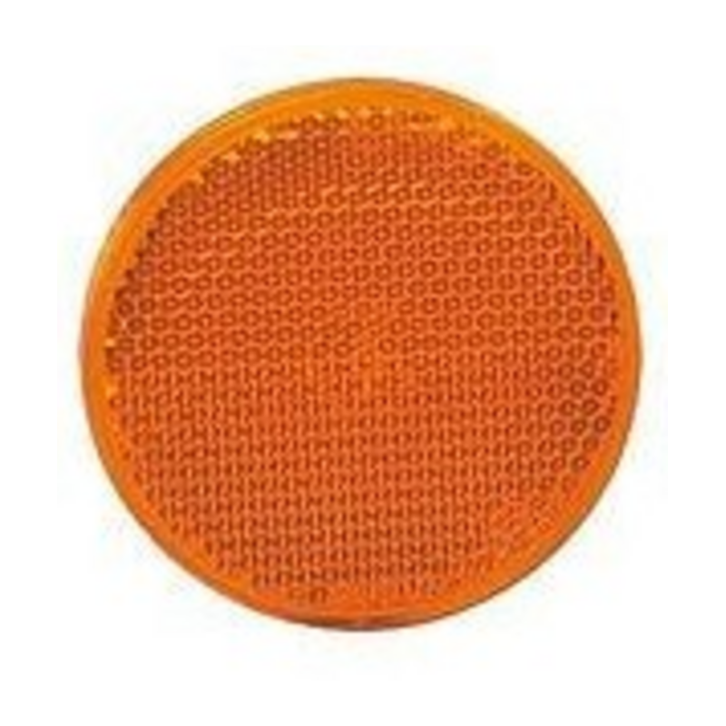 Catarifrangente arancione Ø 60 mm adesivo