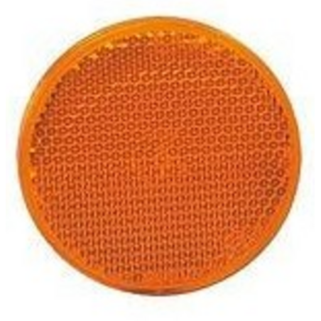 Catarifrangente arancione Ø 60 mm adesivo