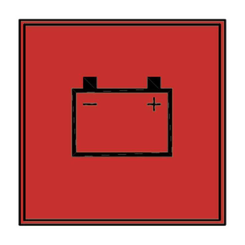 SPIA ROSSA QUADRATA BATTERIA SCARICA