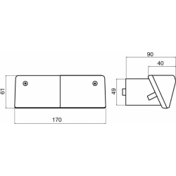 FANALE DIREZIONE- POSIZIONE SX 165X60MM