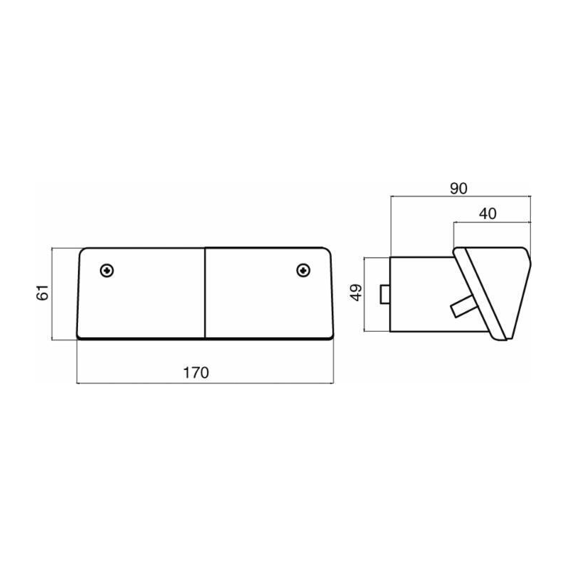 FANALE DIREZIONE- POSIZIONE SX 165X60MM