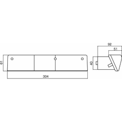 Fanale posteriore alogeno sx 304x92x61 mm