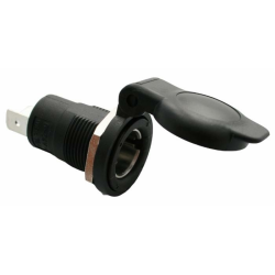 Presa bipolare 12-24V in plastica con coperchio