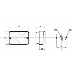 Fanale posteriore alogeno dx-sx 120x56x80 mm