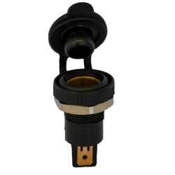 Presa bipolare 12-24V in plastica con coperchio