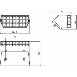 FANALE DIREZIONE-POSIZIONE DX 145X65MM