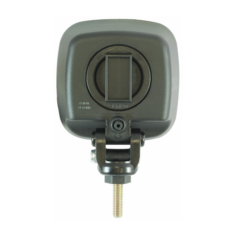 Faro lavoro alogeno quadrato 124x124 mm, orientabile 360°