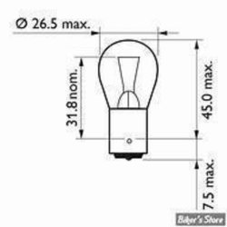 Lampadina alogena P21W 24V 21W BA15s