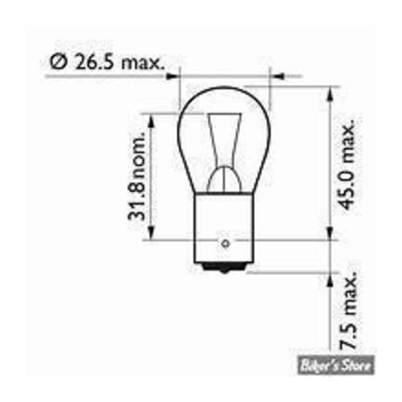 Lampadina alogena P21W 24V 21W BA15s