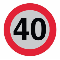Limite di velocità in alluminio 40 km/h