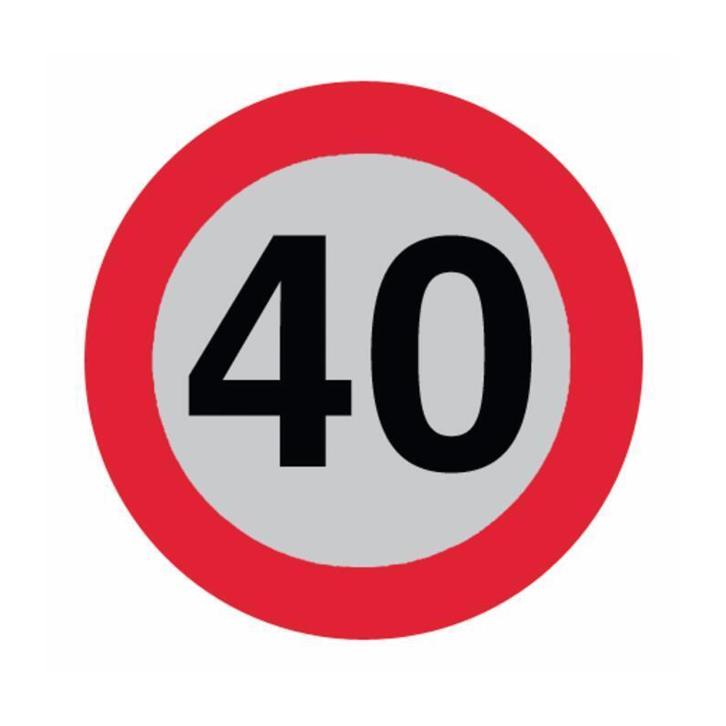 Limite di velocità in alluminio 40 km/h