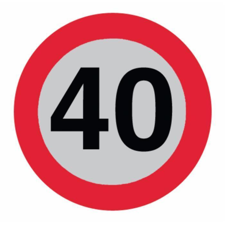 Limite di velocità in alluminio 40 km/h