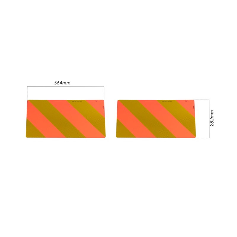 Kit 2 pannelli in alluminio per segnalazione attrezzature agricole 564×282 mm per l’Italia