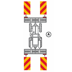 Kit 2 pannelli in alluminio per segnalazione attrezzature agricole 564×282 mm per l’Italia
