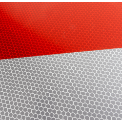 Pannello bianco e rosso 500×500 mm in alluminio per carichi sporgenti, per l’Italia
