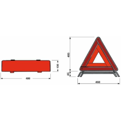 Triangolo veicolo fermo con astuccio – omologazione europea
