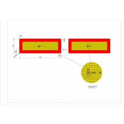 Kit 2 pannelli rimorchio 565×196 mm con portata ≥ 3.500 kg, ECE ONU 70-01, in alluminio