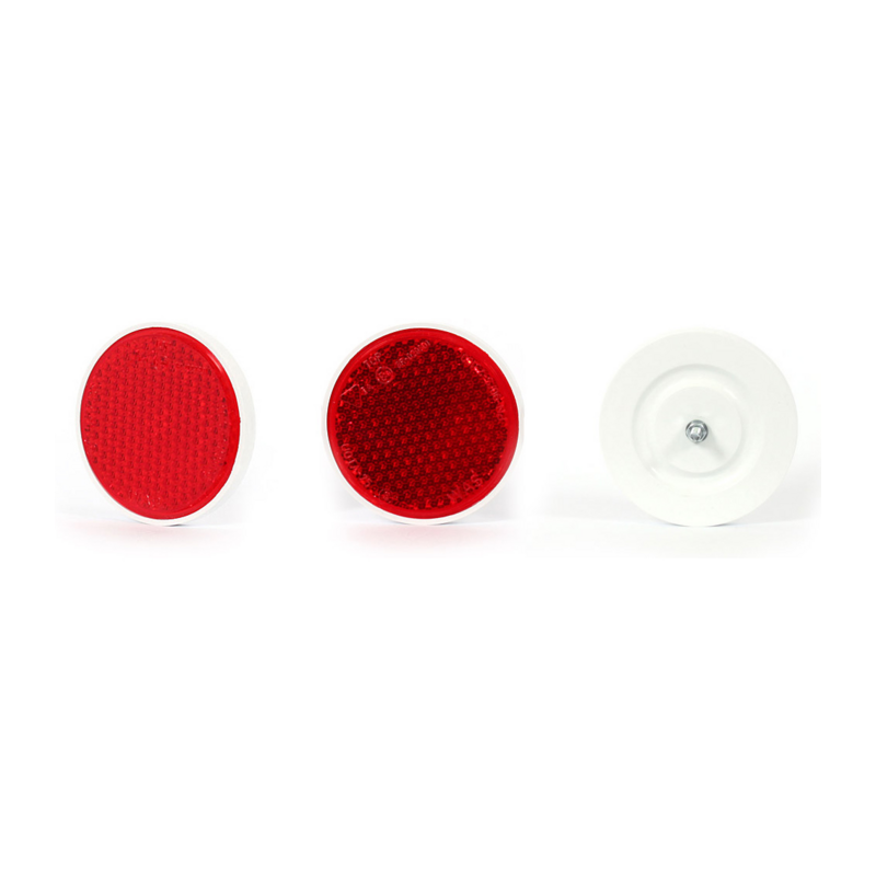Catarifrangente rosso Ø 85 mm con vite M6