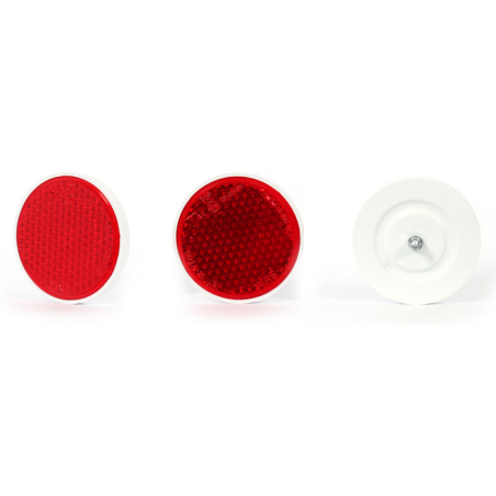 Catarifrangente rosso Ø 85 mm con vite M6