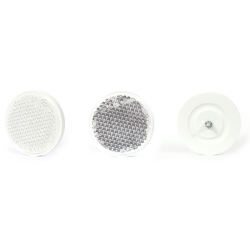 Catarifrangente bianco Ø 85 mm con vite M6