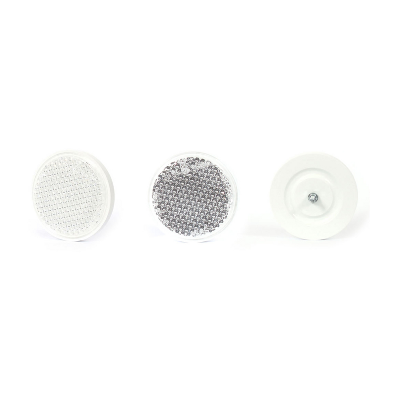 Catarifrangente bianco Ø 85 mm con vite M6