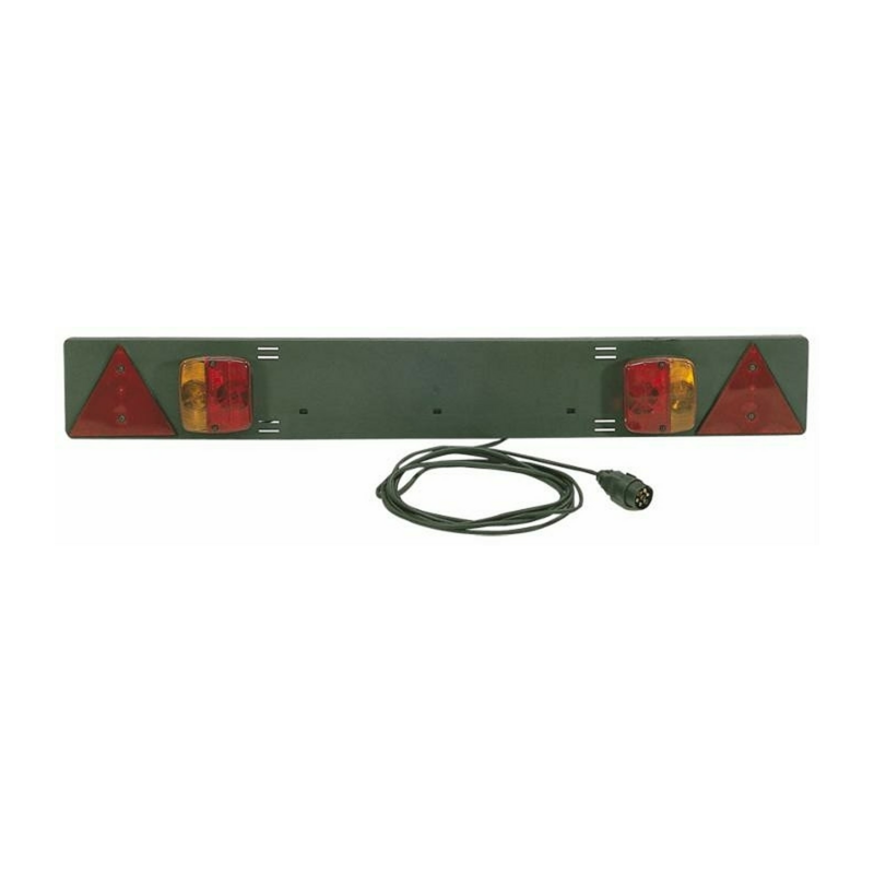 Barra fissa 1050 mm con fanali posteriori 12V alogeni e triangoli rifrangenti
