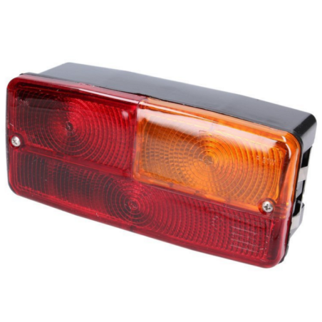 Fanale posteriore alogeno dx 185x85x85 mm, interasse di foratura 177x81 mm. Funzioni: