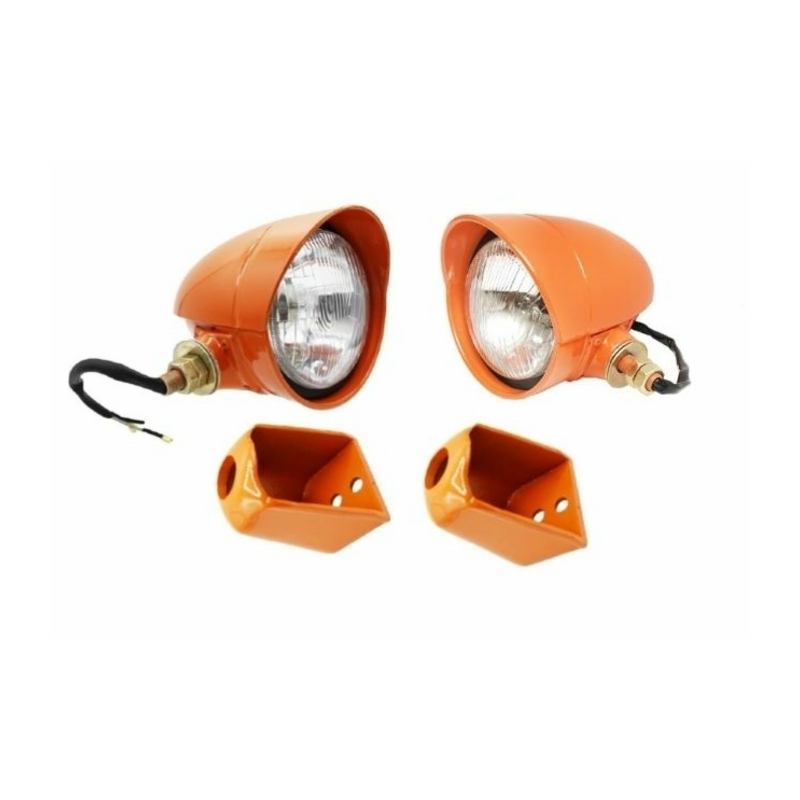 Kit proiettori alogeni dx e sx CNH 5118924 e 5118925 + 2 supporti fanale
