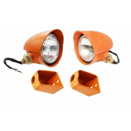 Kit proiettori alogeni dx e sx CNH 5118924 e 5118925 + 2 supporti fanale