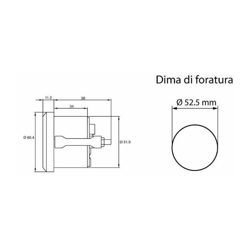 INDICATORE TEMPERATURA ACQUA 24V