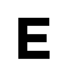 LETTERA "E" ADESIVA PER TARGHE