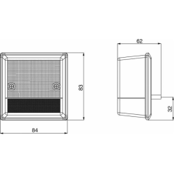 FANALE DIREZIONE- POSIZIONE DX E SX 84X83MM