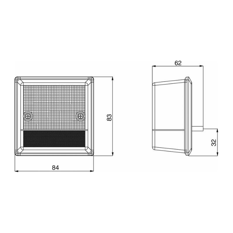 FANALE DIREZIONE- POSIZIONE DX E SX 84X83MM
