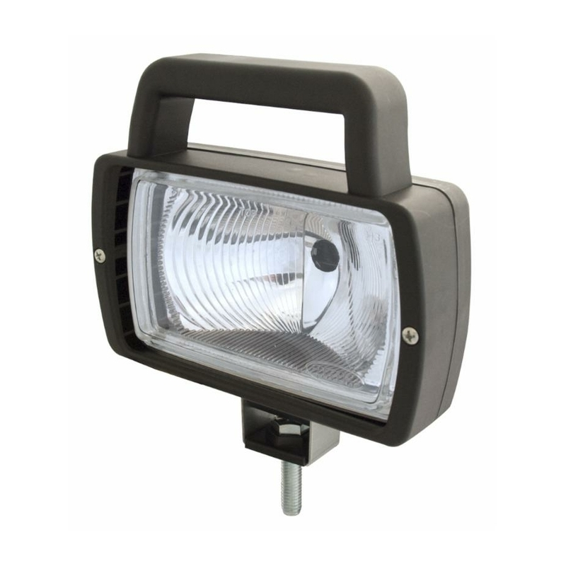 Faro lavoro alogeno rettangolare 168x163 mm con maniglia