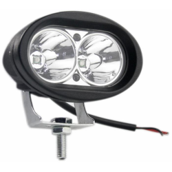 Faro lavoro LED ovale 10-60V 10W 850LM 2 LED, raggio lungo