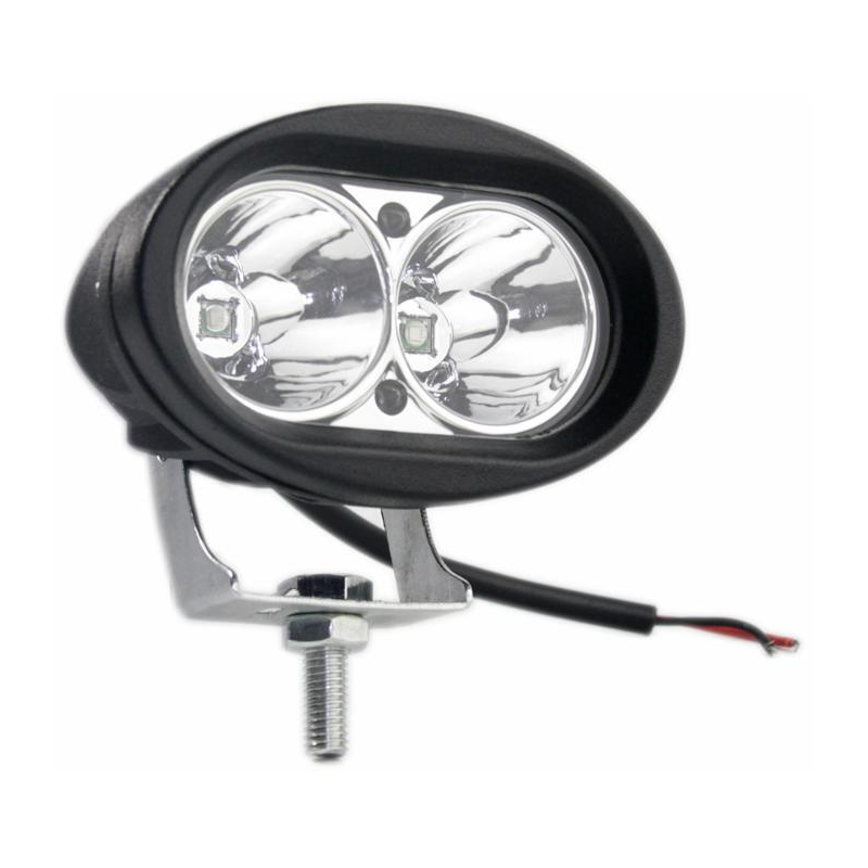 Faro lavoro LED ovale 10-60V 10W 850LM 2 LED, raggio lungo