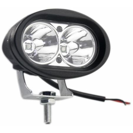 Faro lavoro LED ovale 10-60V 10W 850LM 2 LED, raggio lungo