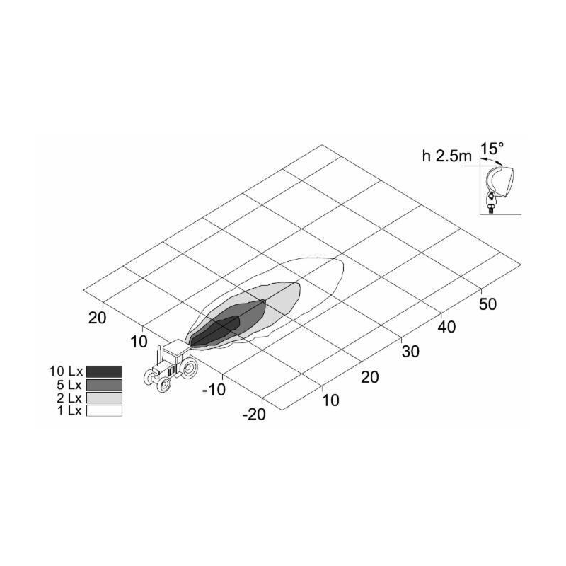 Faro lavoro a LED rotondo Ø 83 mm, 10-24V, 12W, 720LM, 4 LED, ampio raggio