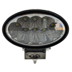 Faro lavoro a LED ovale 148x92 mm, 12-28V, 24W, 1800LM, 8 LED, lungo raggio