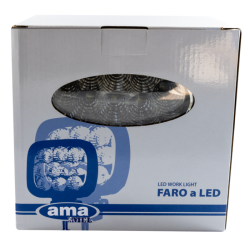 Faro lavoro a LED ovale 148x92 mm, 12-28V, 24W, 1800LM, 8 LED, lungo raggio
