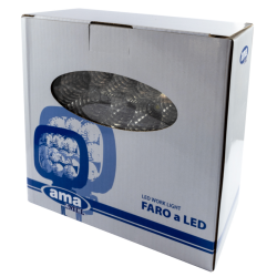Faro lavoro a LED ovale 148x92 mm, 12-28V, 24W, 1800LM, 8 LED, lungo raggio