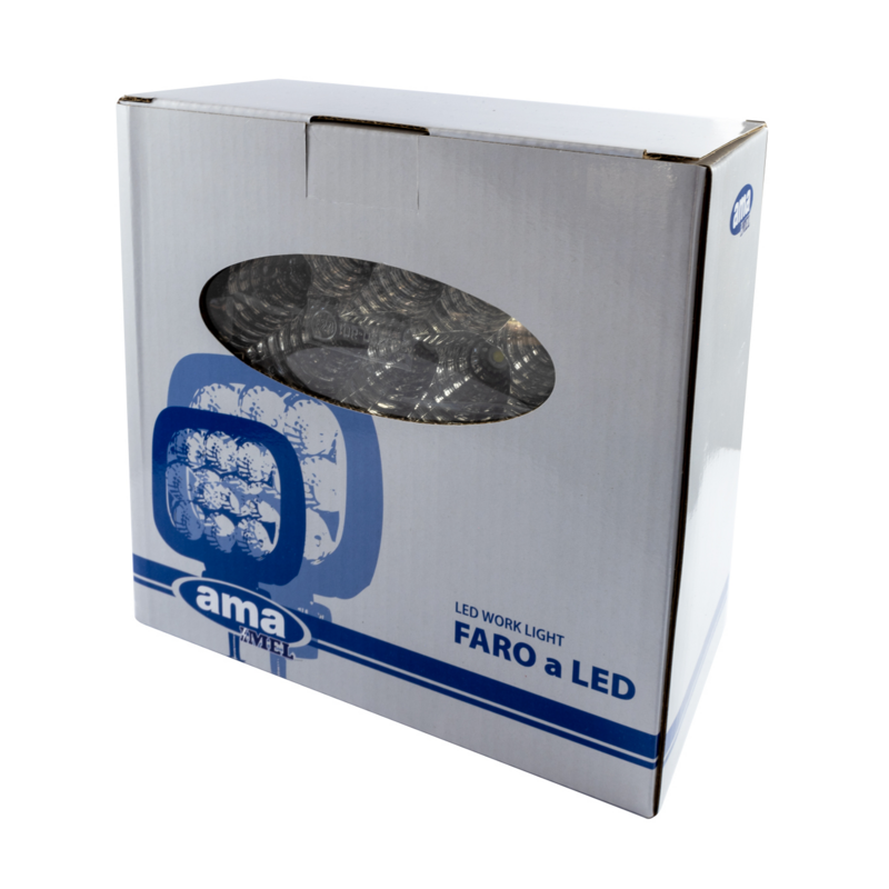 Faro lavoro a LED ovale 148x92 mm, 12-28V, 24W, 1800LM, 8 LED, lungo raggio