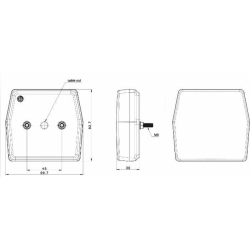 Fanale posteriore LED sx 12V, 99,7x30x92,7 mm