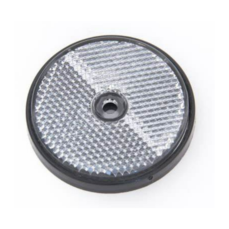 Catarifrangente bianco Ø 60 mm con foro