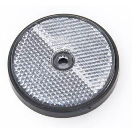 Catarifrangente bianco Ø 60 mm con foro