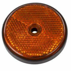 Catarifrangente arancione Ø 60 mm con foro