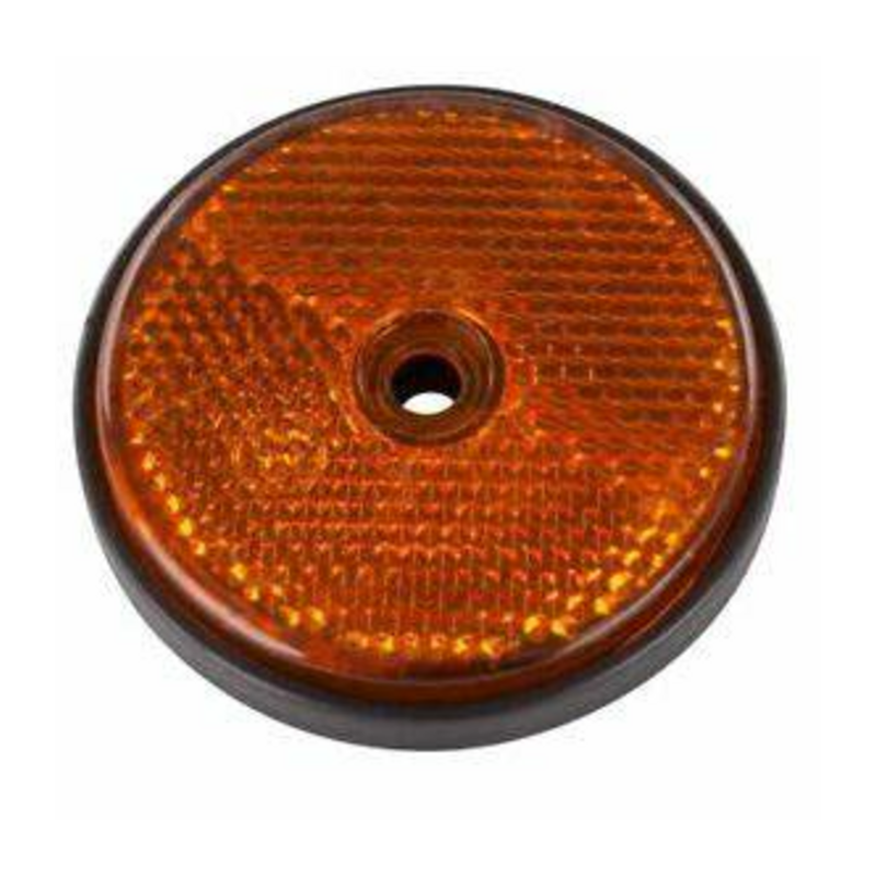 Catarifrangente arancione Ø 60 mm con foro