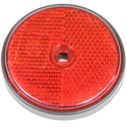 Catarifrangente rosso Ø 60 mm con foro